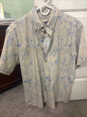 Yiume Cotton Button Down Beach Shirt